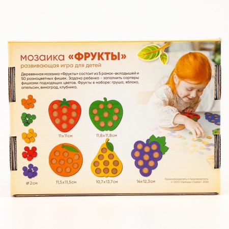 Mosaic "Fruits" set of 5 pcs.-8