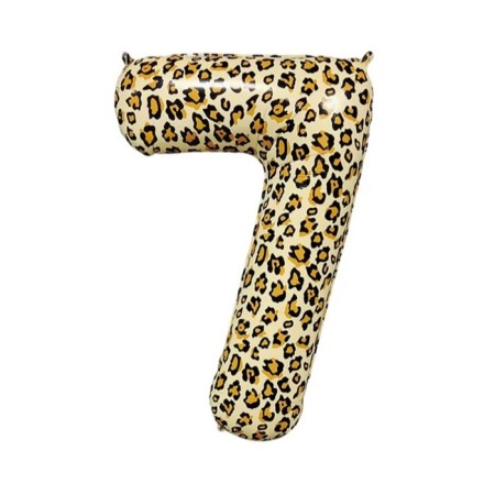 Foil ball 32 "Number 7, color leopard