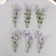 Artificial plant for creativity "Ficus leaves" set 6 pcs purple tips 12 cm