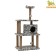 House for cats with a claw, round with toys, 65 x50 x 130 cm, zebra
