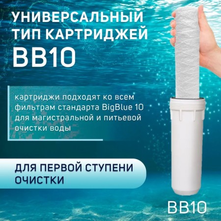 Sminous cartridge Zein PS-10BB, polypropylene thread, 10 μm-4