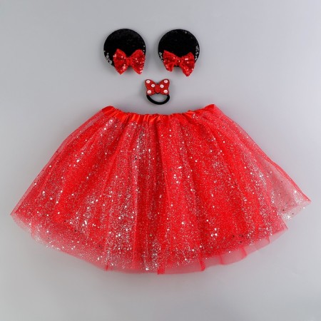 Carnival set "Mouse with a bow": pack, hairpins, elastic bands-3
