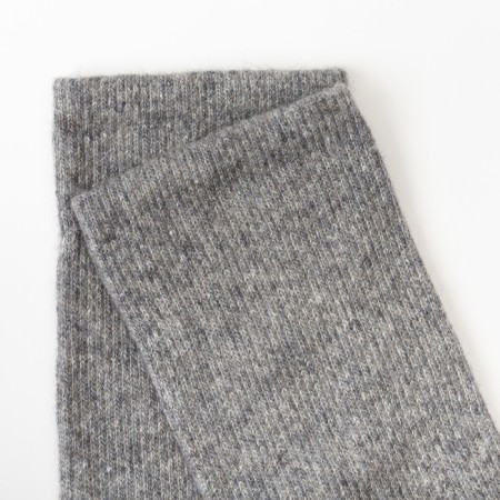 Women's stockings from Mongolian wool with a pattern, gray color, size 23-25-2