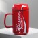 Ceramic mug "Enjoy", 250 ml, red color