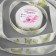 Satin tape "Golden butterflies", 25 mm, 23 ± 1 m, white color