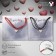 Bracelets "Demetrons" Heart, black-red color, l = 17 cm