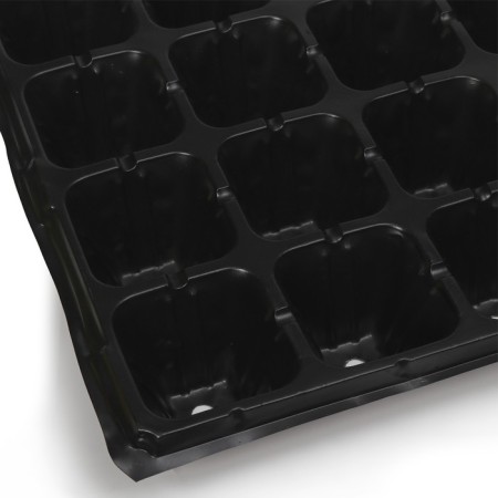 Cassette for seedlings, 32 cells, 110 ml, plastic, black, 53.5 × 27 × 5.5 cm, Greengo-2