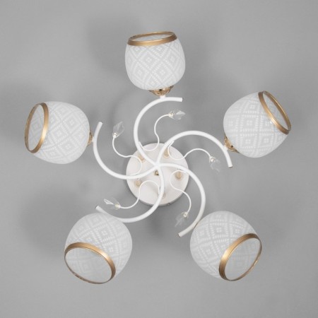 Frida chandelier 5he27 40W white-gold 58x58x27 cm Bayerlux-4
