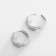 Cooping Earrings Creation, white color in silver, d = 1.5 cm