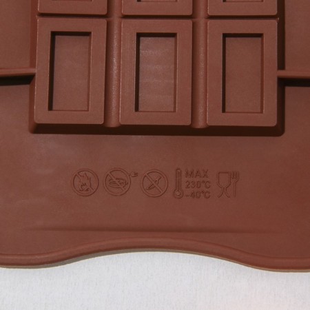 Chocolate chocolate form "Chocolate", silicone, 25 × 11.5 × 0.5 cm, 15 cells, brown color-1