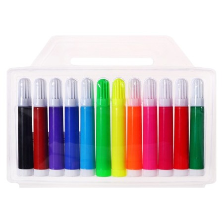 Felt -tip pens, 12 colors, Jambo, thick, ventilated cap-5