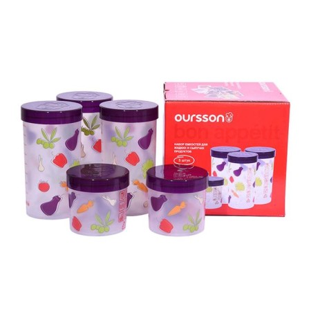 A set of plastic tanks Oursson Ja55177/SP, 1/0.5 l, 5pcs