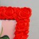 Photo frame plastic 10x15 cm "Push roses" red 16x21 cm