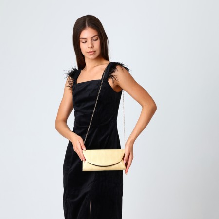 Female bag on a magnet, beige color-5