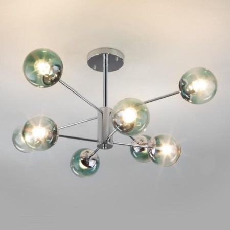 ASCOT chandelier, 8x60W E27, chromium color-1