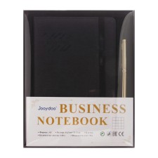 The diary is low, PVC, A5, 140 sheets in a cage, on an elastic band, with a handle, in a gift box, mix