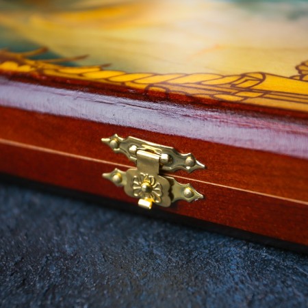 Medium backgammon "Storm does not last forever" 50 × 50 cm-4