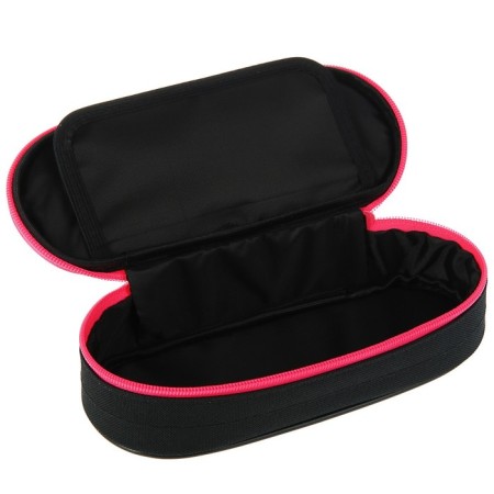 Penal-football 85 x 210 x 50 mm with a folding bar, soft, textile, calligrata PMK 24-42 Black, black/bright pink-5