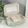 Casket to the leatherette for jewelry "Emory" Green 15x10x4.5 cm