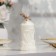 Candle "handmade" wedding cylinder with roses white with brilliance 6*10.5