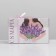 Capcake box, confectionery packaging with PVC lid, 2 cells, Lavender, March 8, 16 x 8 x 10 cm