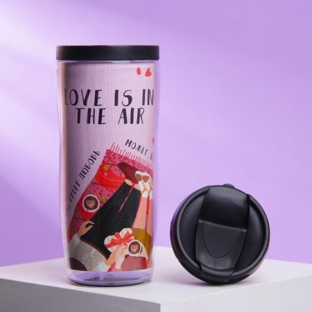 Thermost man with the insert “Let love warm us”, 350 ml-2