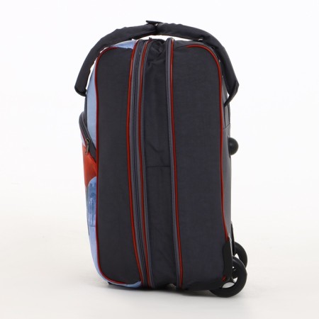 Small 37 L (S) suitcase with a SACVOYAGE bag, lightning department, extension, external pocket, gray color gray-6