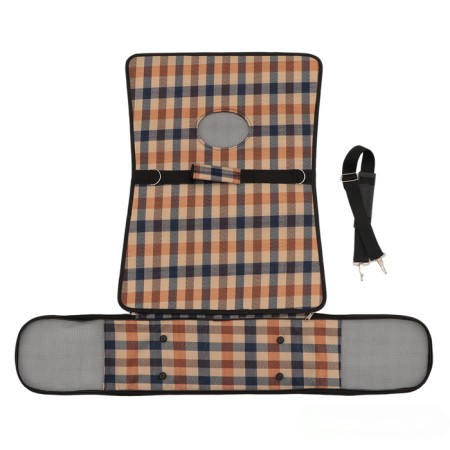 Bag - carrying for animals with a curtain, size L, 53 x 22 x 29 cm, checkered-11