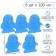 Cold battery "Master K", 100 ml, 13 x 12 x 1 cm, blue, set 5 pcs