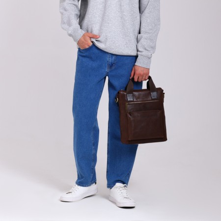 Male bag, igermann, brown color-5