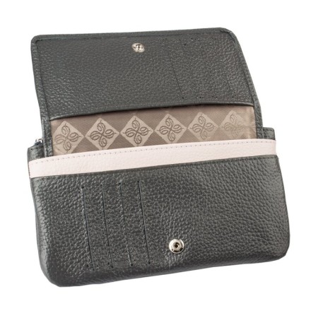 Purse with lightning, dark gray color and powder-1