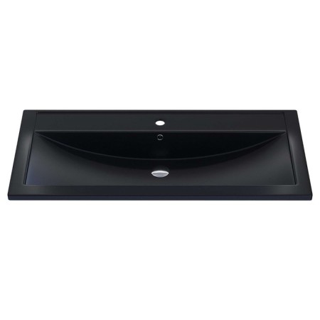 Sink uperwood Foster Quartz 100 cm, quartz, black matte, coal-2
