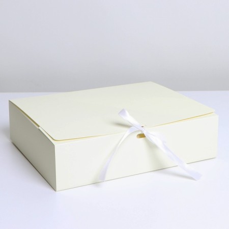 Gift folding box, packaging, "beige", 31 x 24.5 x 8 cm-2