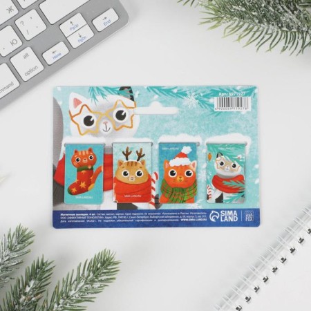 New Year. Magnetic bookmarks “Believe miracles!”, 4 pcs mini-3