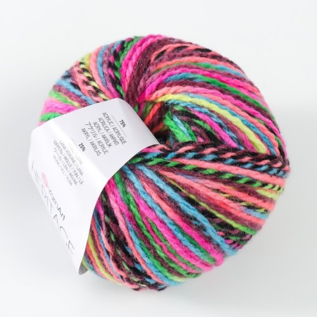 Yeritage yarn 75% acrylic, 25% wool 125m/50g (340 pink-green lemon)-1