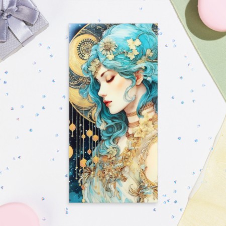 Money envelope "Universal" bright girl, 16.5 x 8 cm-1