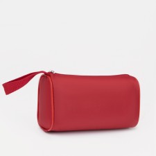 Cosmetic bag with lightning, red color