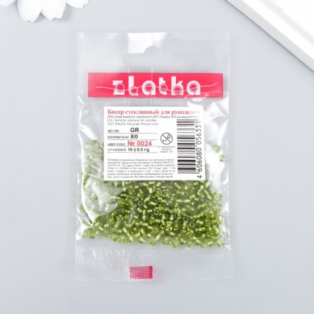 Beads "Zlatka" 08/0, 3 mm, 10 g 0024 Salad-2