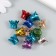 Busina for creativity plastic "Crown glossy metallic" mix 1.4x1.4x1.2 cm