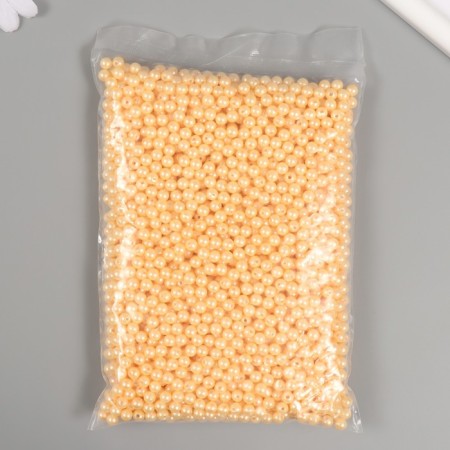 Set of beads "Pearls" D 6 mm, 250 gr, beige-2