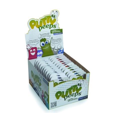 Hand -chewing gum Putty Peeps, metallic, mix-4