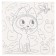 Picture on numbers for children, 17x17 cm, kitten woop