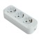 The jacket of the extension cord Universal E303, three-seater, ABC plastic, with grounding