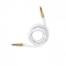 Audio BYZ BL-613, Jack 3.5 mm (M) -Jack 3.5 mm (M), 1m, white