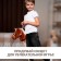 Soft toy "horse-horseman", on a stick, mix, brown color