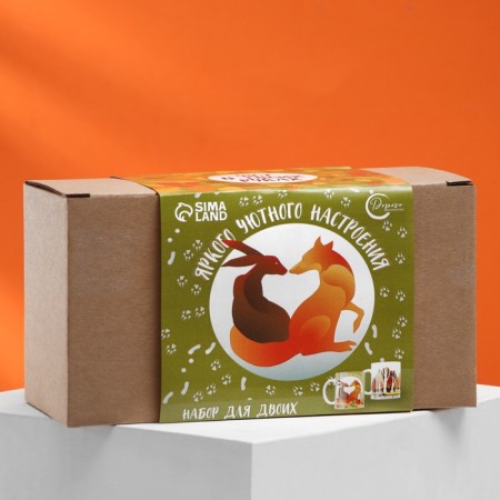 A set of mugs for two "to become warmer", 2 circles 320 ml-4