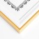 Photo frame plastic A4 Format "Blood strips" white with gold stroke 32.6x24 cm