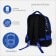 Baby backpack on lightning, 3 outer pockets, blue color