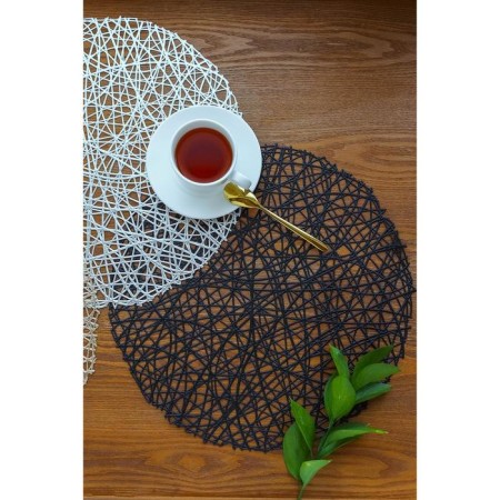 A set of serving napkins on the table “Spider Web”, D = 38 cm, 4 pcs, black color-7