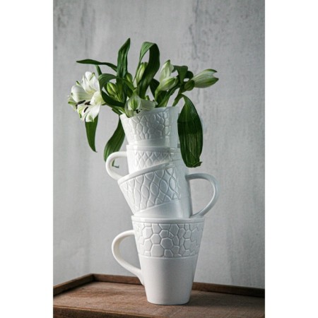 Tea steam porcelain Magistro Argos, 2 items: a 220 ml cup, a saucer d = 15 cm, white color-6
